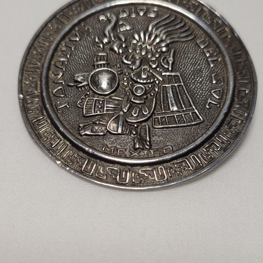 💢💢925 SILVER VINTAGE HECHO EN MÉXICO PENDANT - Picture 6 of 12